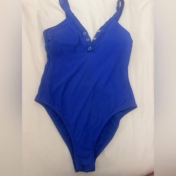 Xhilaration Blue One Piece Swimsuit Classic Athletic Design - Picture 1 of 2